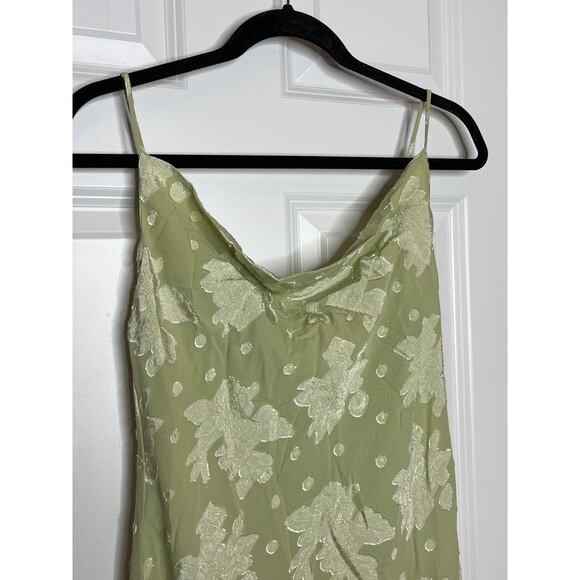 Hello Molly Big Moves Mini Dress Green Size 6 Cowl Neck - Picture 3 of 10